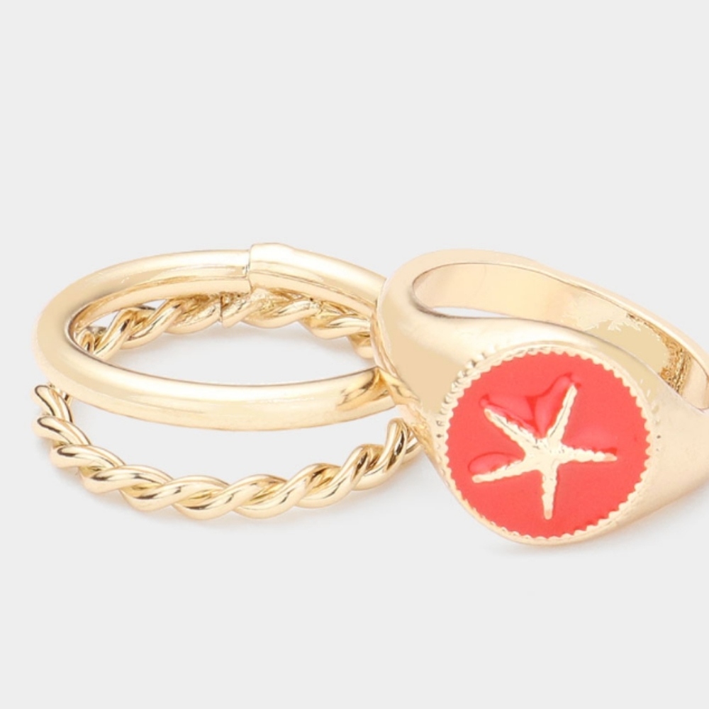 Starfish Ring Set - Picture 1 of 3